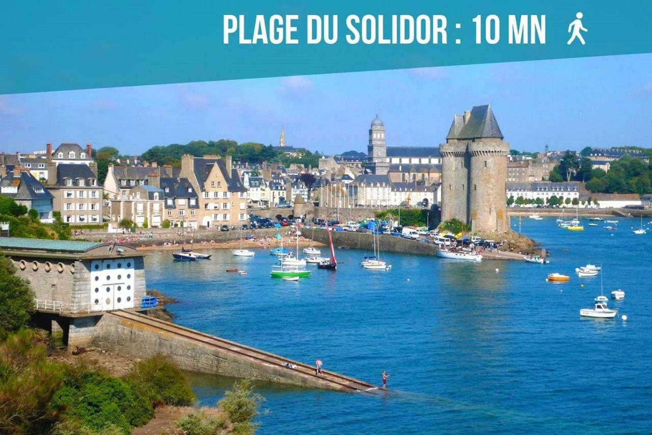 Logement Entier Saint Malo Vue Mer, Proche Ferry, Commerces Et Plage Solidor 50 M Kültér fotó