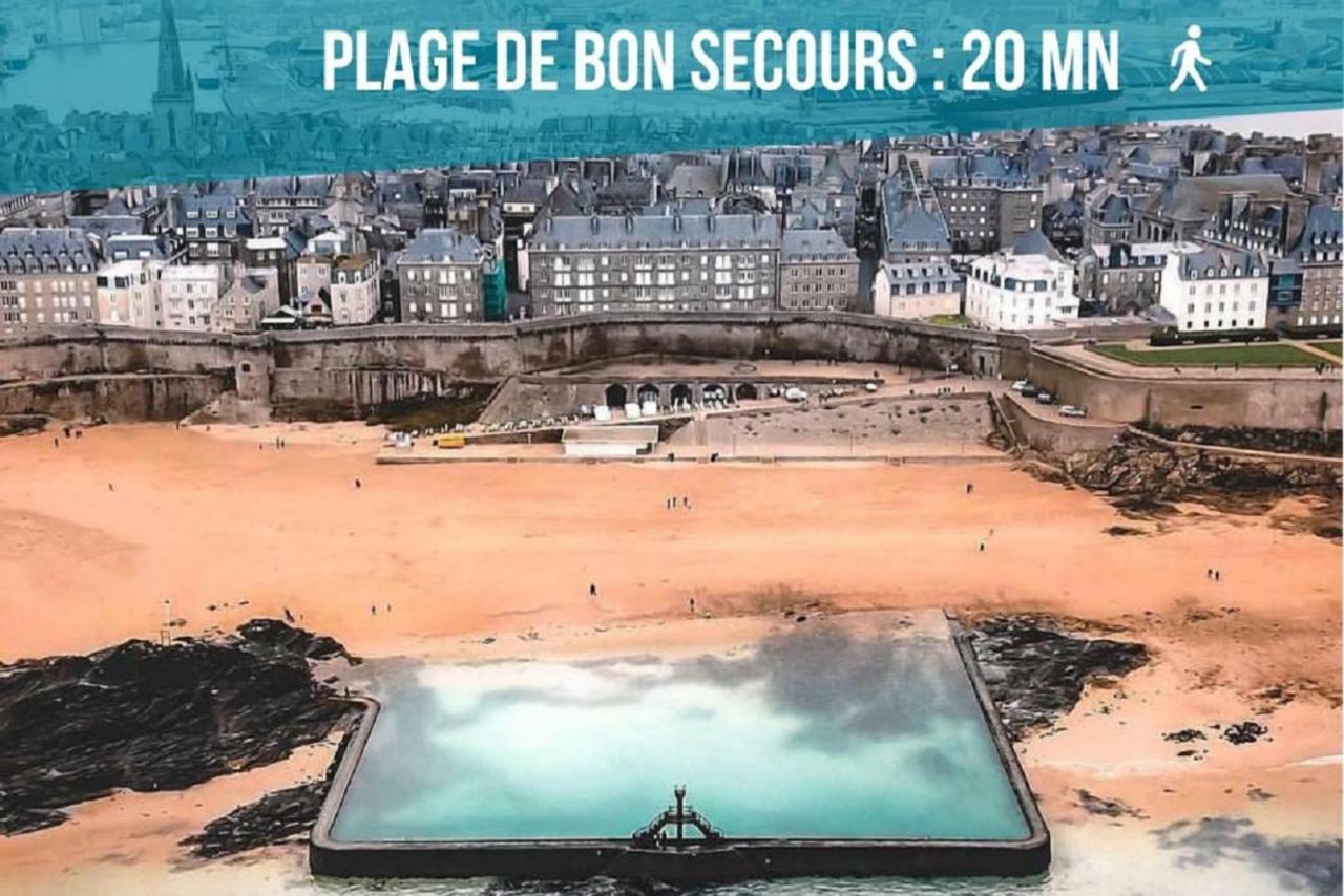 Logement Entier Saint Malo Vue Mer, Proche Ferry, Commerces Et Plage Solidor 50 M Kültér fotó